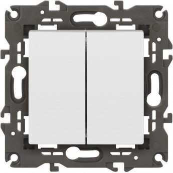 Переключатель ЭРА ELEGANCE Б0065791 14-1106-01М двойной 10АХ-250В матовый белый