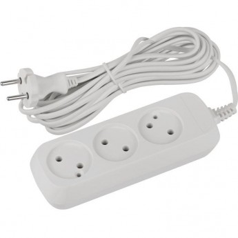 Удлинитель электрический ЭРА UDL-6-350 Greenline 3 розетки без заземления 5м ШВВП 2х0.75кв.мм